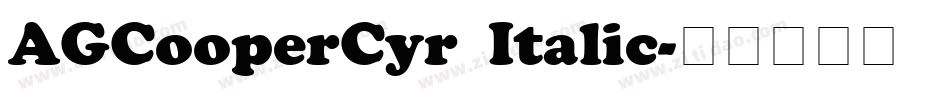 AGCooperCyr Italic字体转换